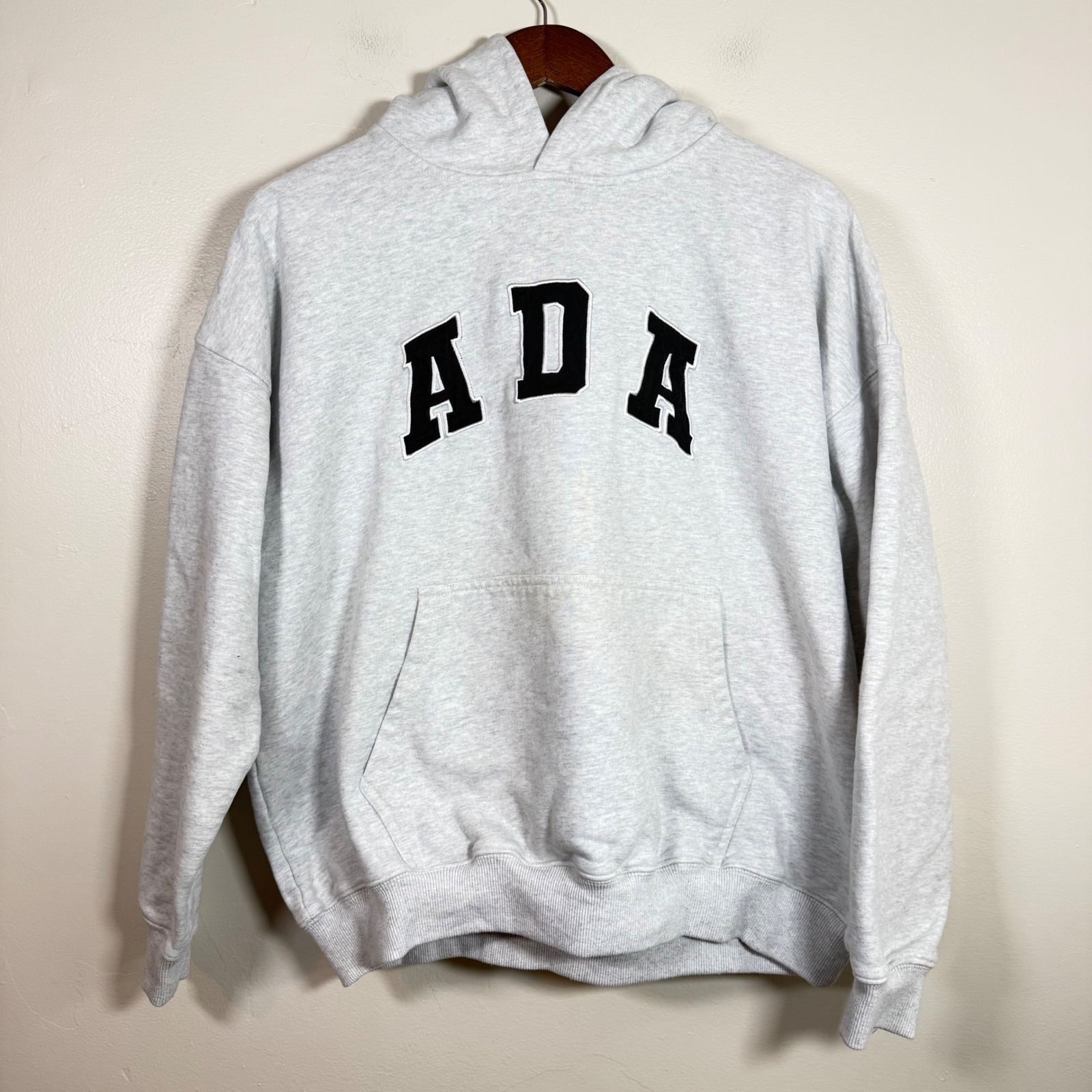 Adanola Ada Collegiate Oversized Pullover Hoodie Size S Grey Marl